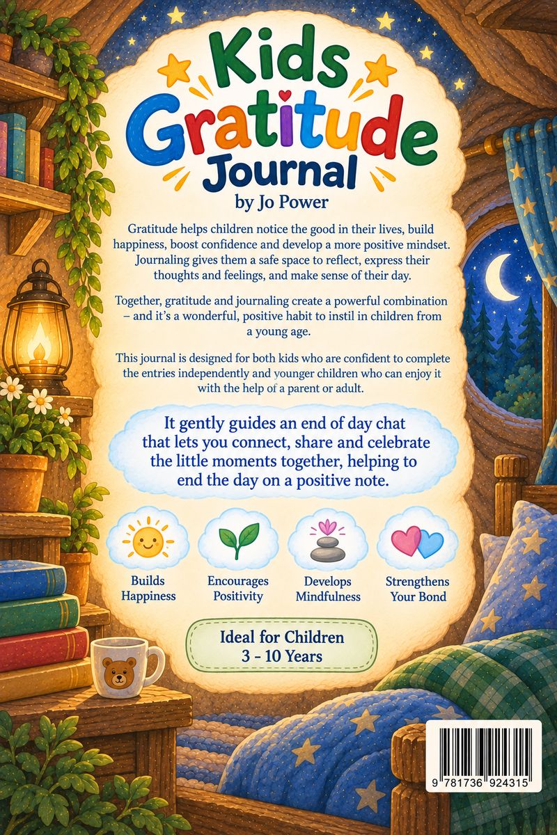 Kids Gratitude Journal back cover